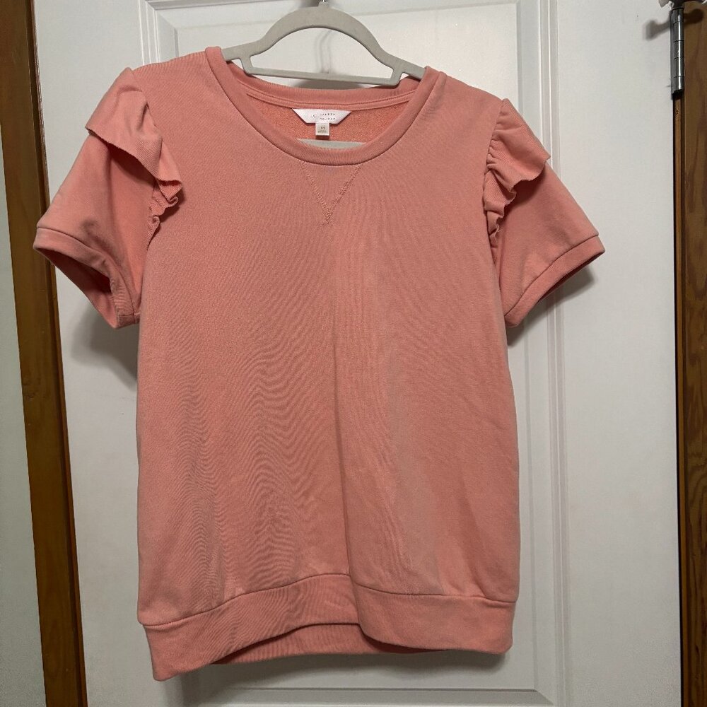 Lauren Conrad Pink Ruffle Sleeve Blouse